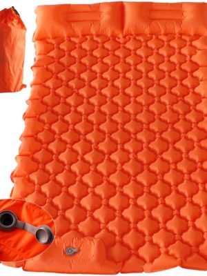Camping Sleeping Pad, Ultralight Camping Mat with Pillow Built-in Foot Pump Inflatable Sleeping Pads Compact for Camping Backpacking Hiking Traveling Tent